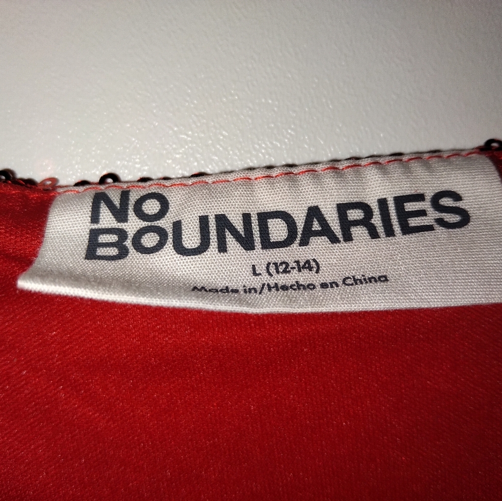 No Boundaries Sequin Crop Top Size L Large Brilliant Red - Picture 2 of 4